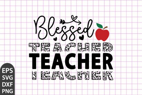 Blessed Teacher Svg Png Design for Embroidery