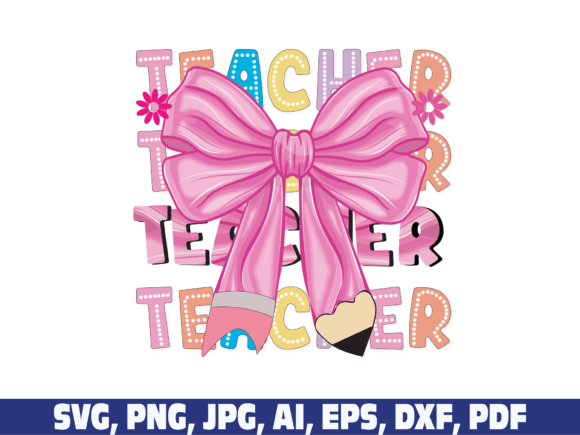 Charming Coquette Teacher SVG for Embroidery