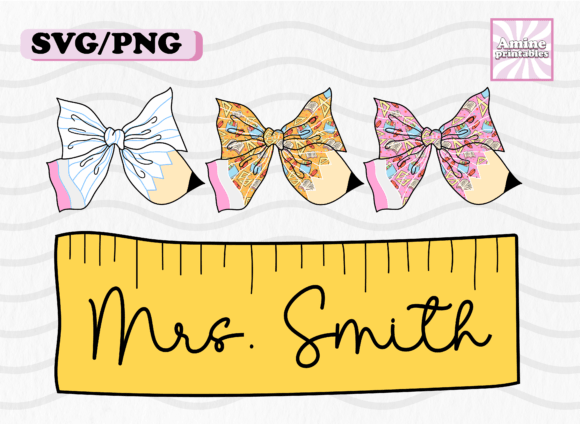 Coquette Pencil Teacher School SVG PNG Review
