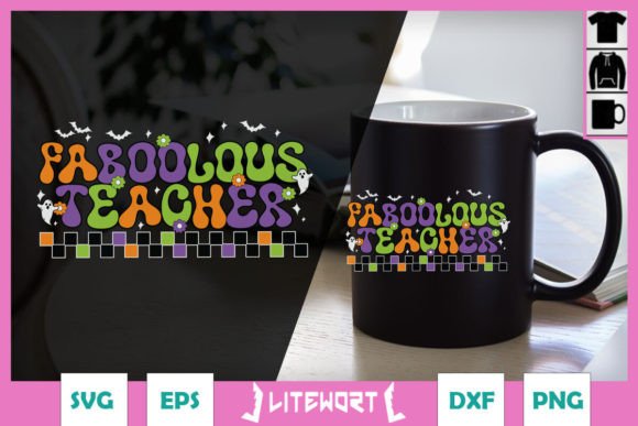 Halloween Faboolous Teacher SVG for Embroidery
