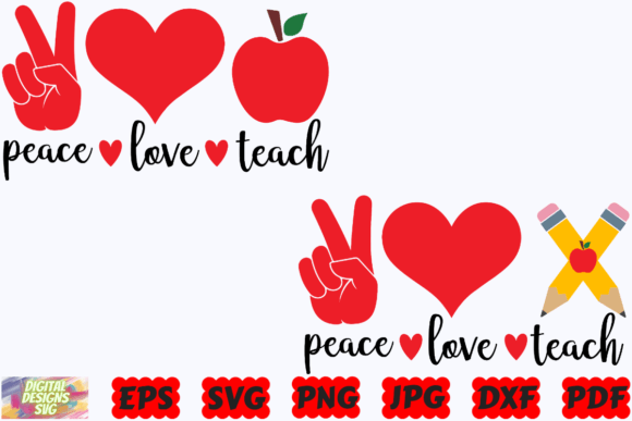 Peace Love Teach SVG: A Versatile Teacher Design
