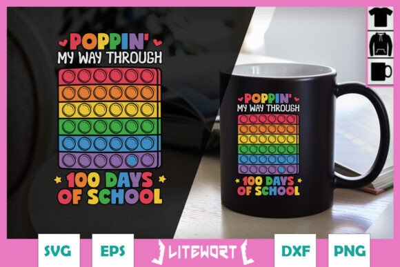 Poppin My Way 100 Days of School SVG