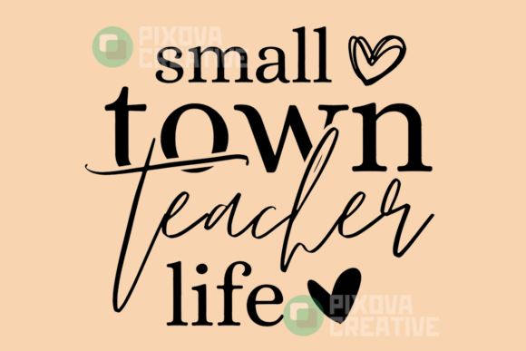 Small Town Teacher SVG PNG: A Charming Embroidery Design