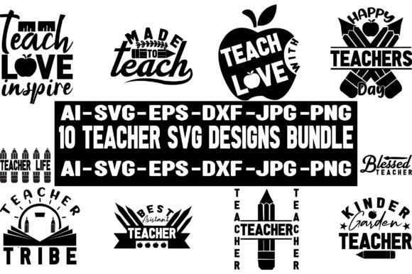 Teacher SVG Designs Bundle: A Versatile Embroidery Set